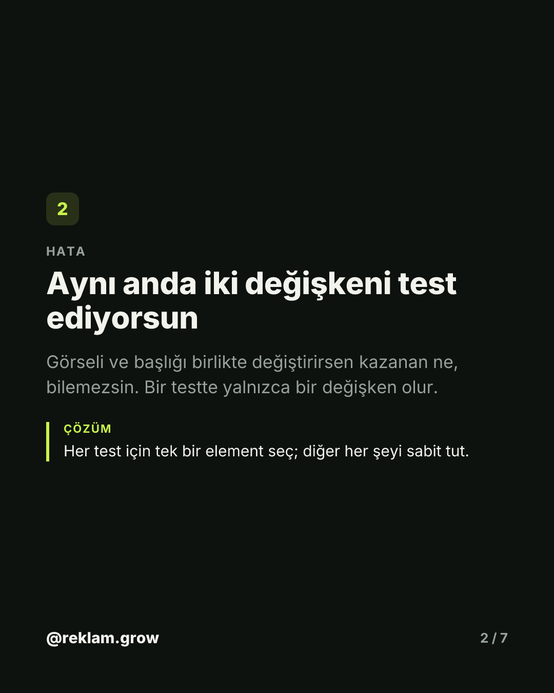 5 hata testini anlamsız kılıyor. — slayt 2
