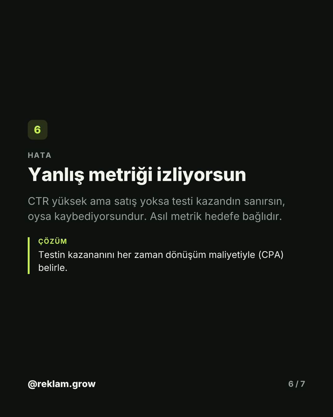 5 hata testini anlamsız kılıyor. — slayt 6