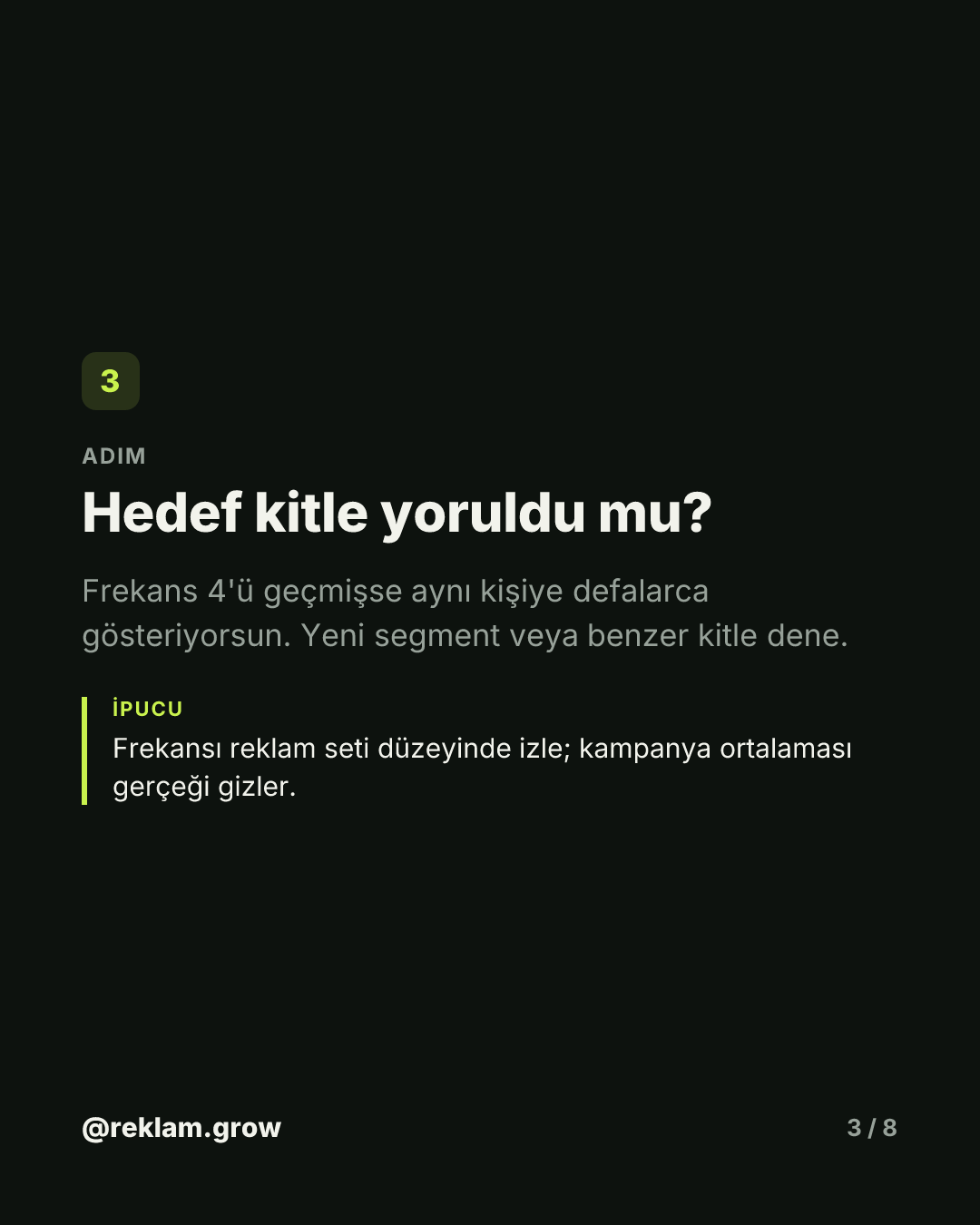 Reklam çalışıyor, satış gelmiyor. — slayt 3