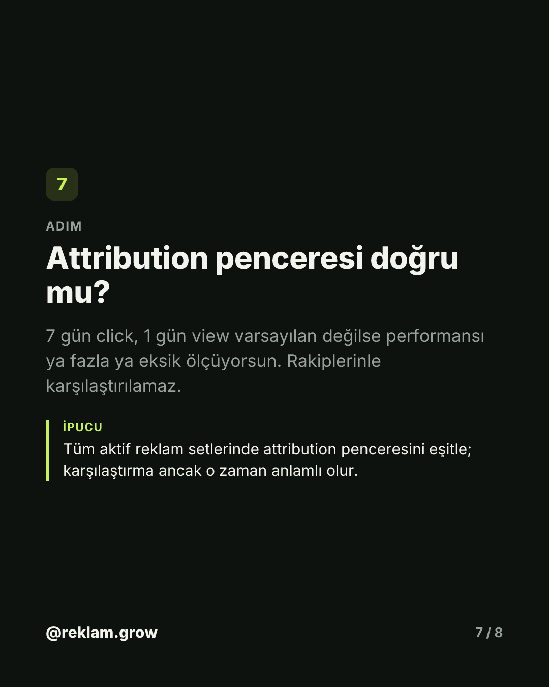 Reklam çalışıyor, satış gelmiyor. — slayt 7