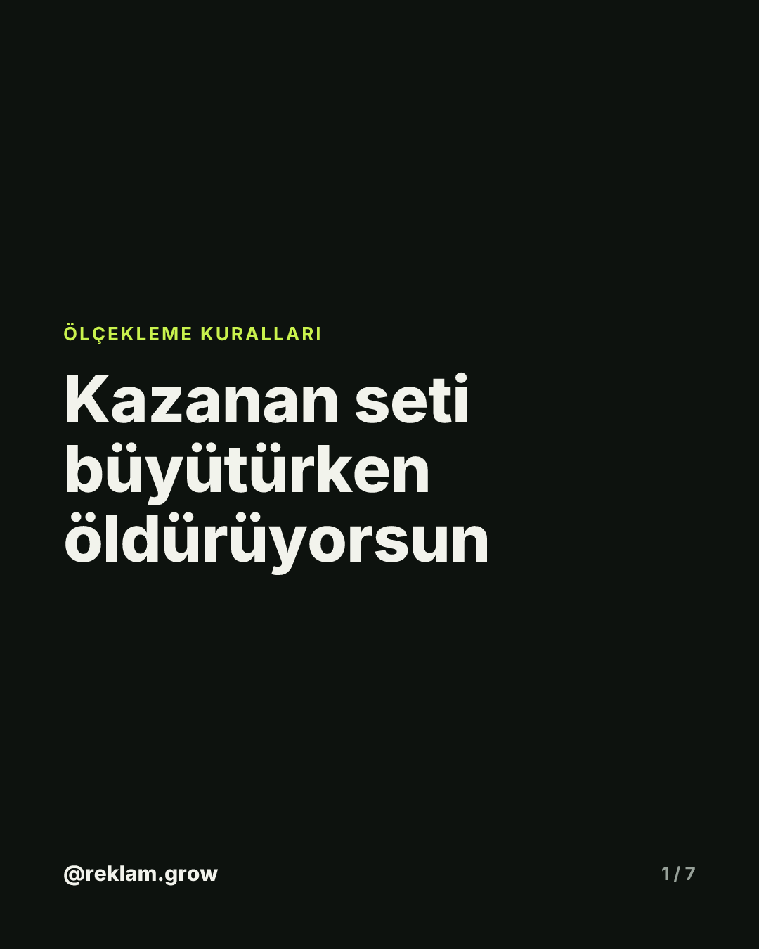 Kazanan seti büyütürken öldürüyorsun