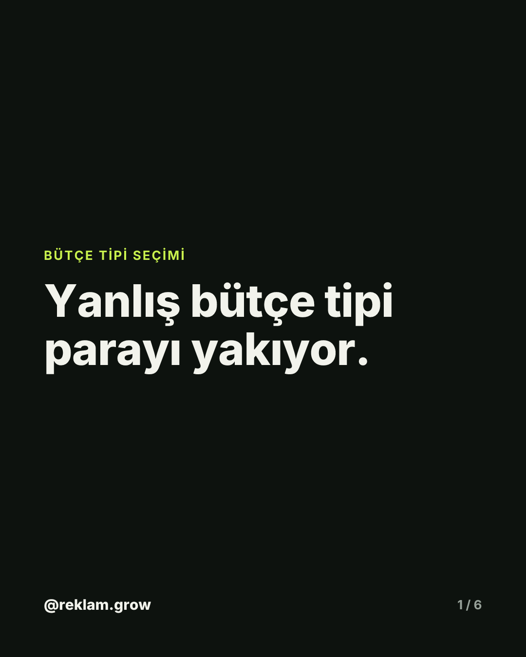 Yanlış bütçe tipi parayı yakıyor.