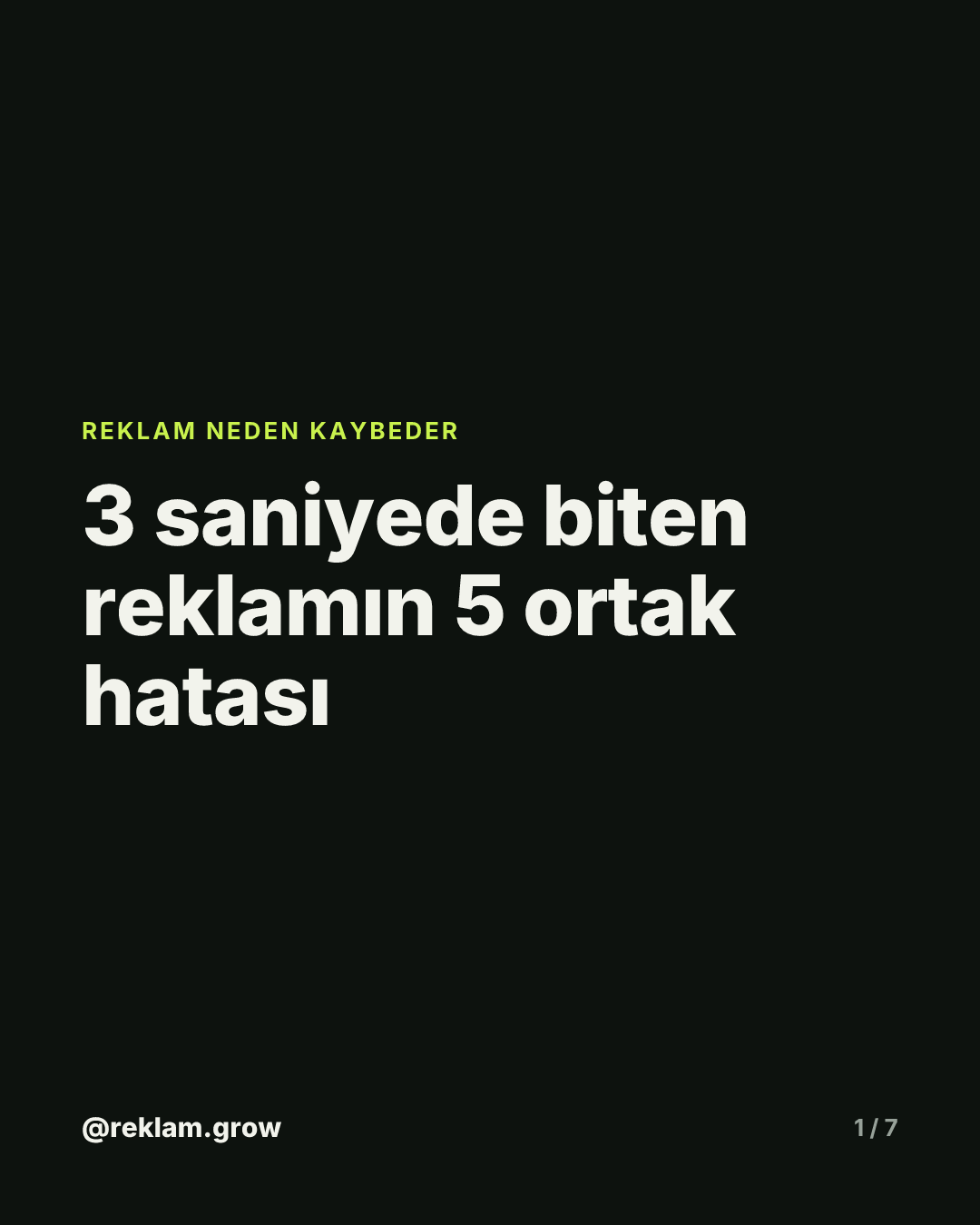 3 saniyede biten reklamın 5 ortak hatası