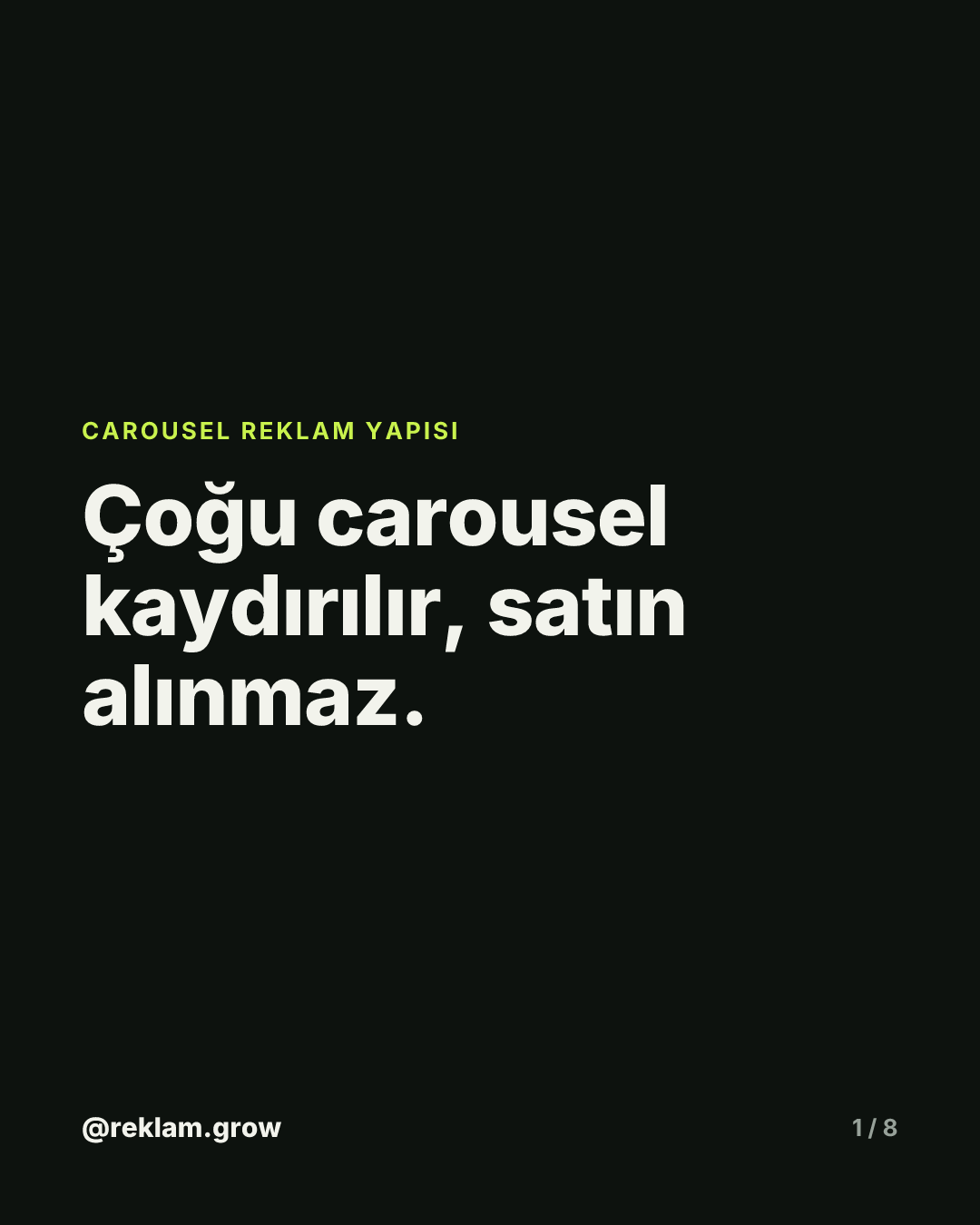 Çoğu carousel kaydırılır, satın alınmaz.