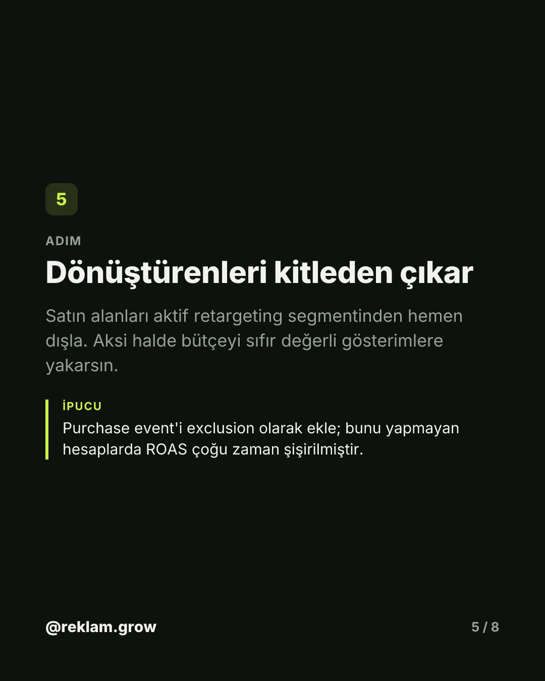 Aynı kitleye aynı reklamı gösteriyorsun. — slayt 5