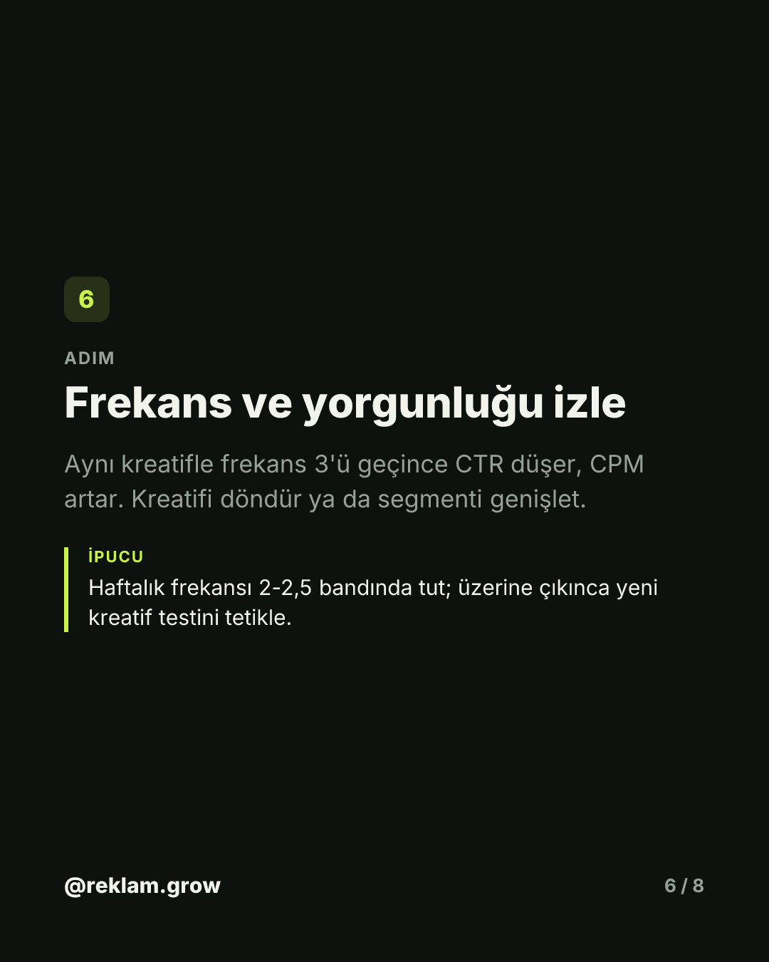 Aynı kitleye aynı reklamı gösteriyorsun. — slayt 6