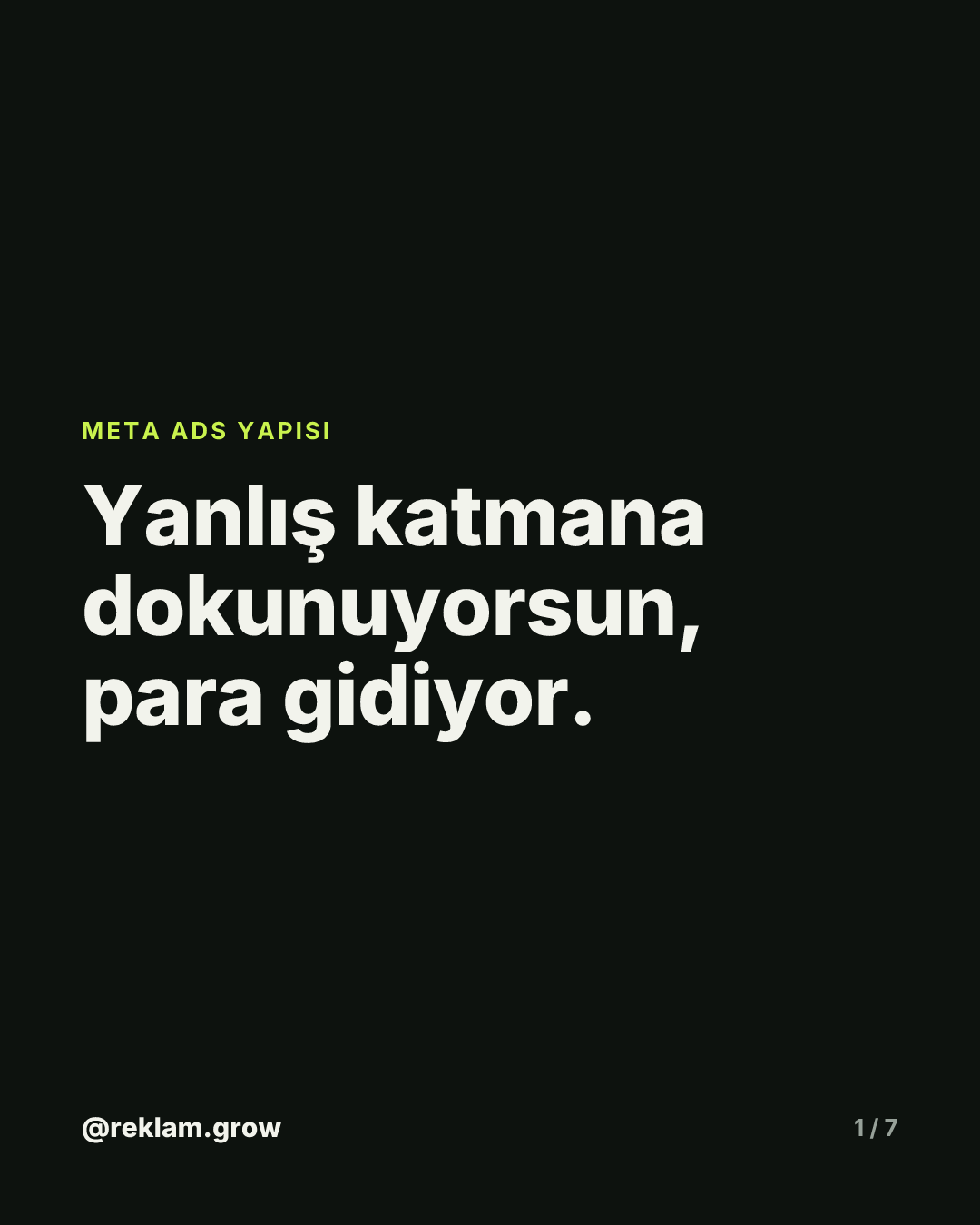 Yanlış katmana dokunuyorsun, para gidiyor.