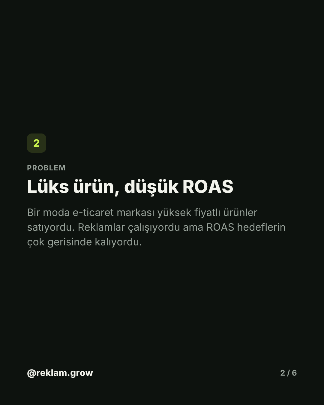 2 ayda ROAS 3'ten 8,71'e çıktı — slayt 2