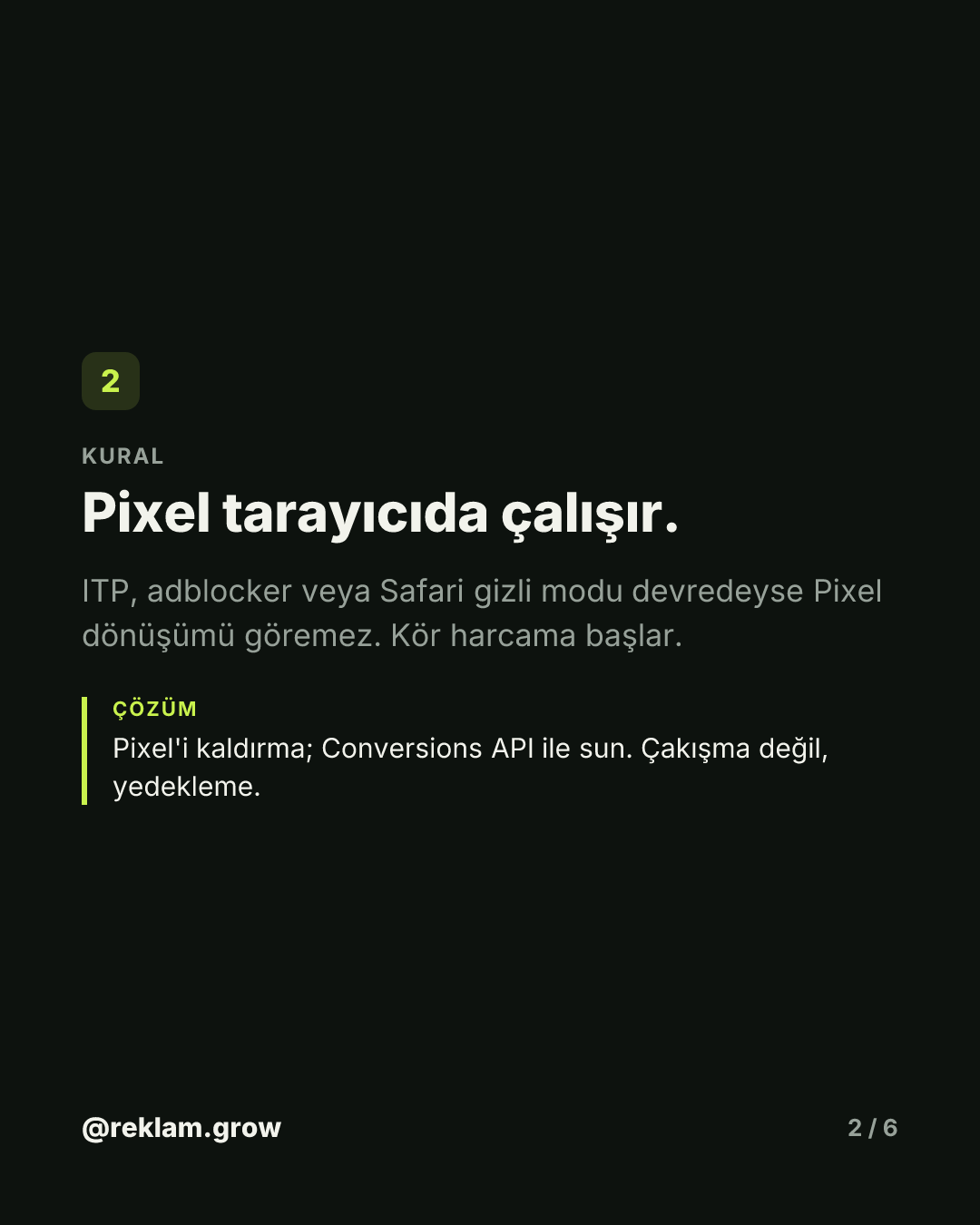 Pixel tek başına seni körleştirir. — slayt 2