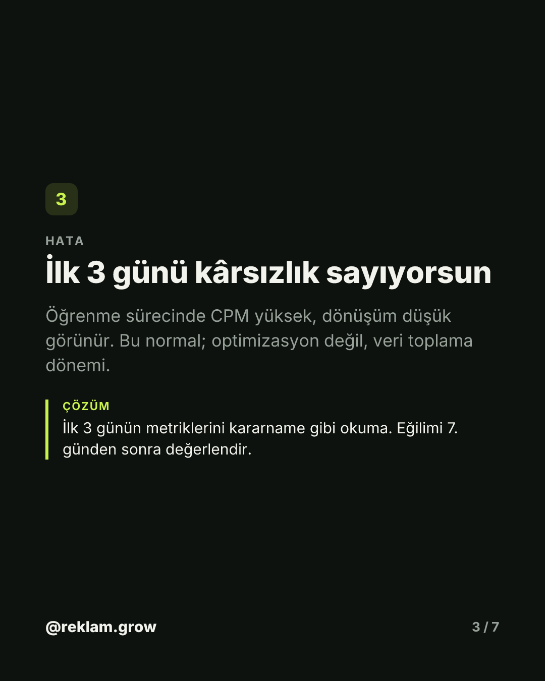 Reklamı erken kapatmak seni mahvediyor. — slayt 3