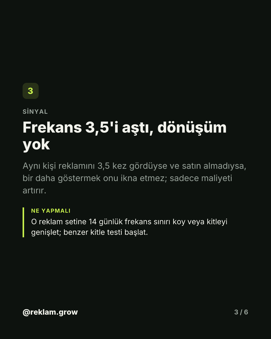 Frekans 3'ü geçince para yakmaya başlar. — slayt 3