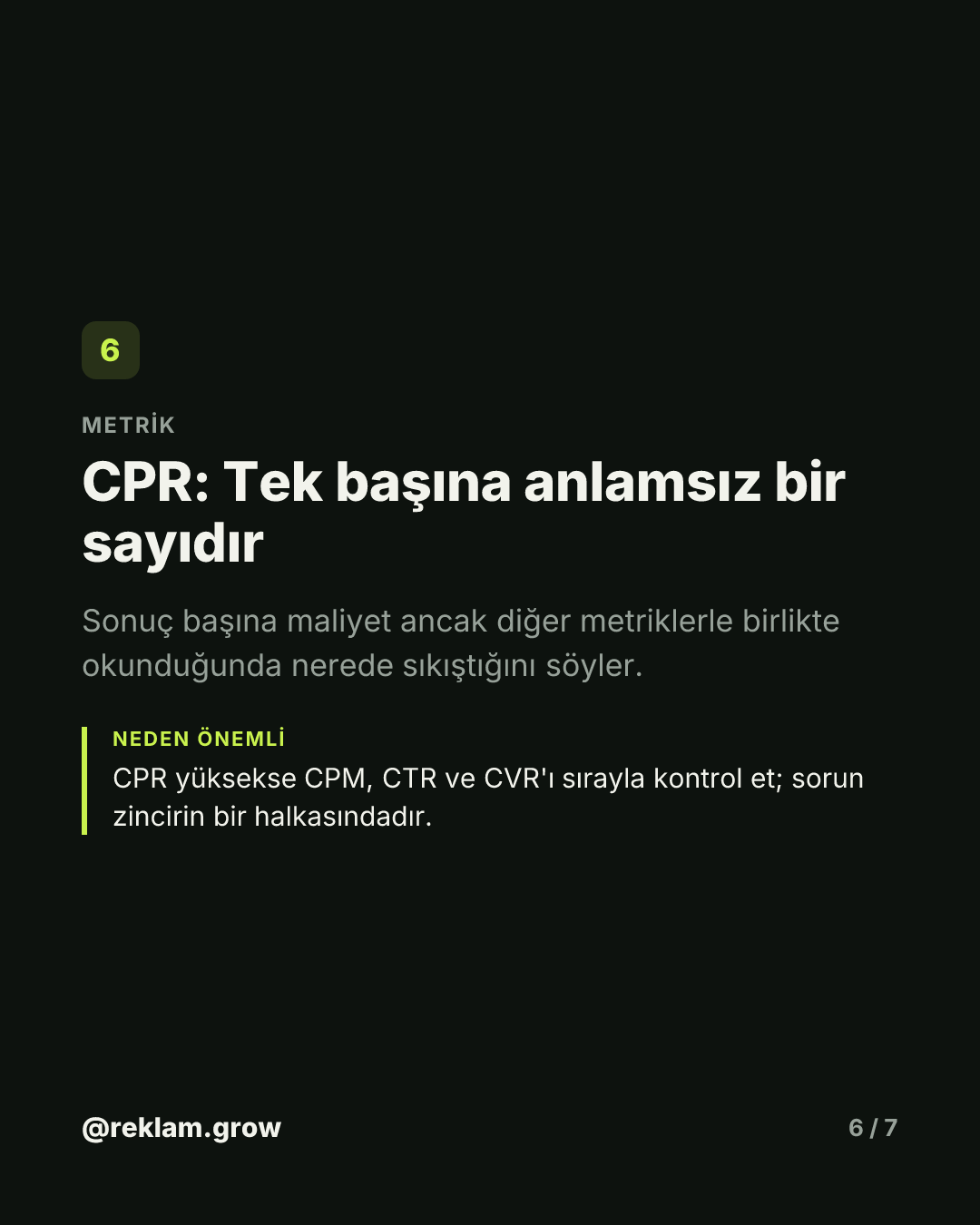 Yanlış metriğe bakınca parayı boşa akıtırsın. — slayt 6